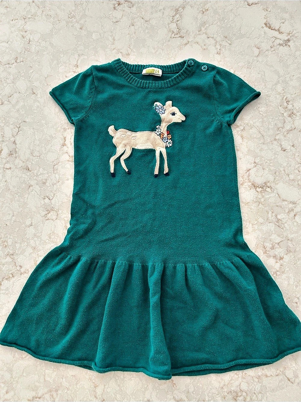Crazy8 Deer Embroidered Sweater Dress Size 8